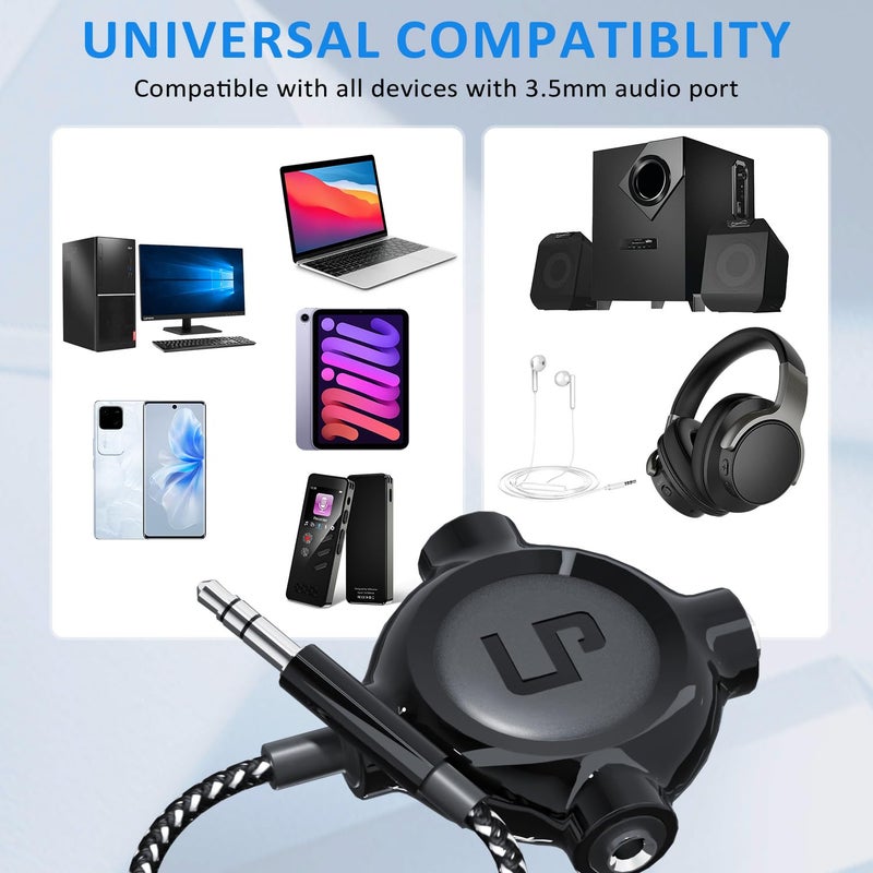 LP موصل سماعات الرأس LP، موصل صوت ستيريو 3.5 مم مضفر من النايلون، ذكر إلى 3 منافذ أنثوية لجهاز MacBook، Mac، iPad، iPhone(â‰¤6)، iPod، جهاز لوحي، كمبيوتر محمول، كمبيوتر شخصي، سماعة أذن، كيندل، مشغل MP3، مكبر صوت والمزيد - Image 3